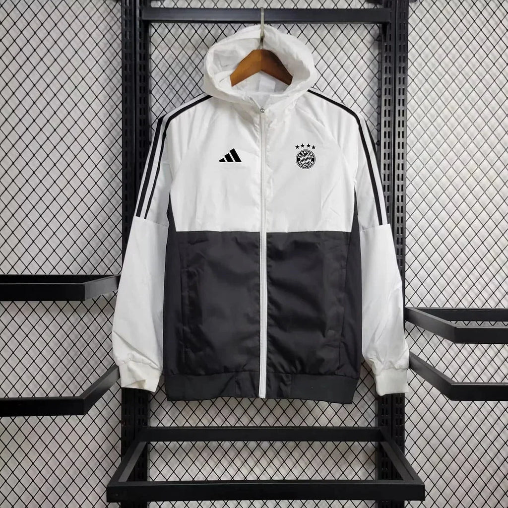 Bayern Munich 2024 Windbreaker White and Black