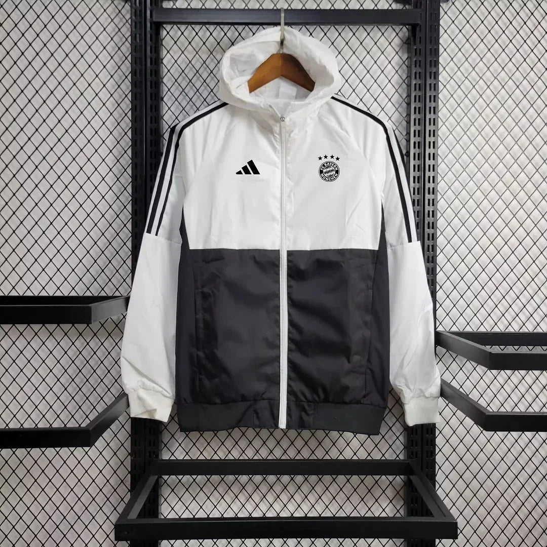 Bayern Munich 2024 Windbreaker White and Black
