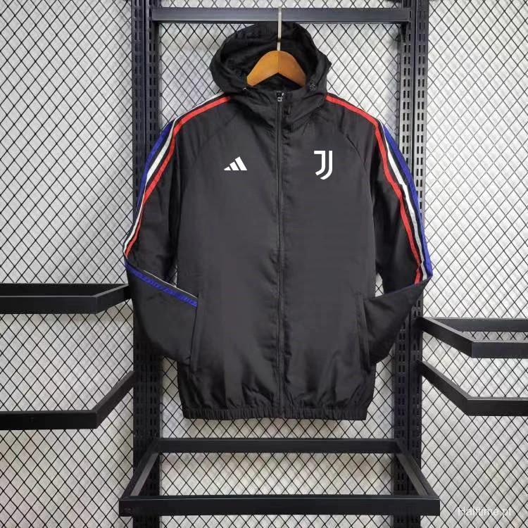 Juventus 2024 Black Windbreaker
