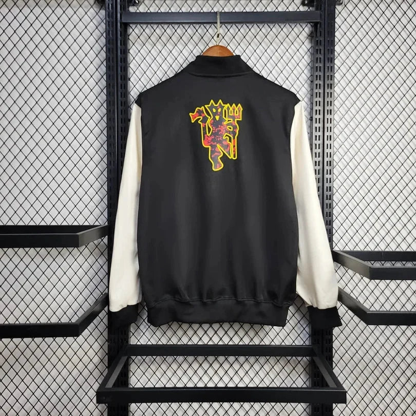 Manchester United 2025 Black And White Jacket Windbreaker