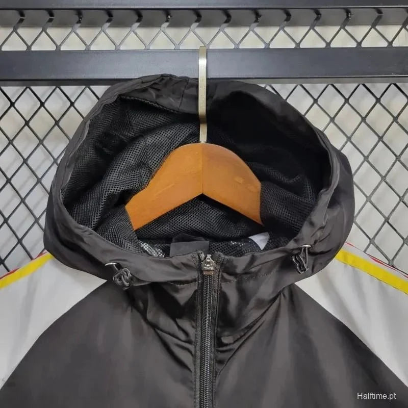 Real Madrid 2024 Black/White Windbreaker