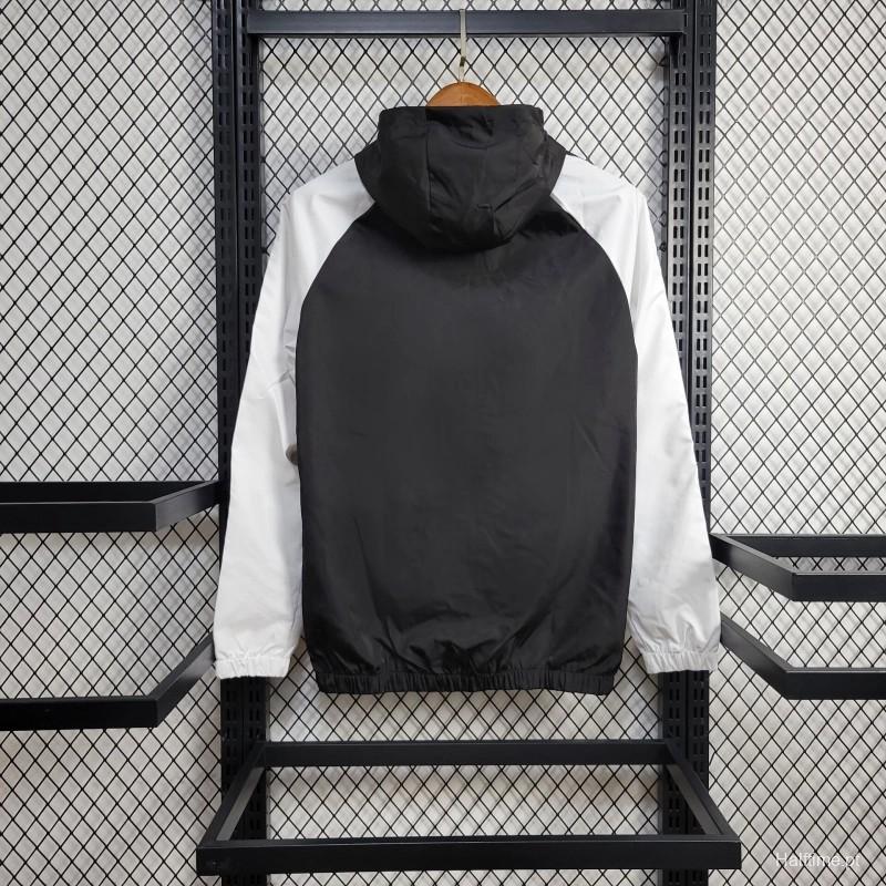 Real Madrid 2024 Black/White Windbreaker
