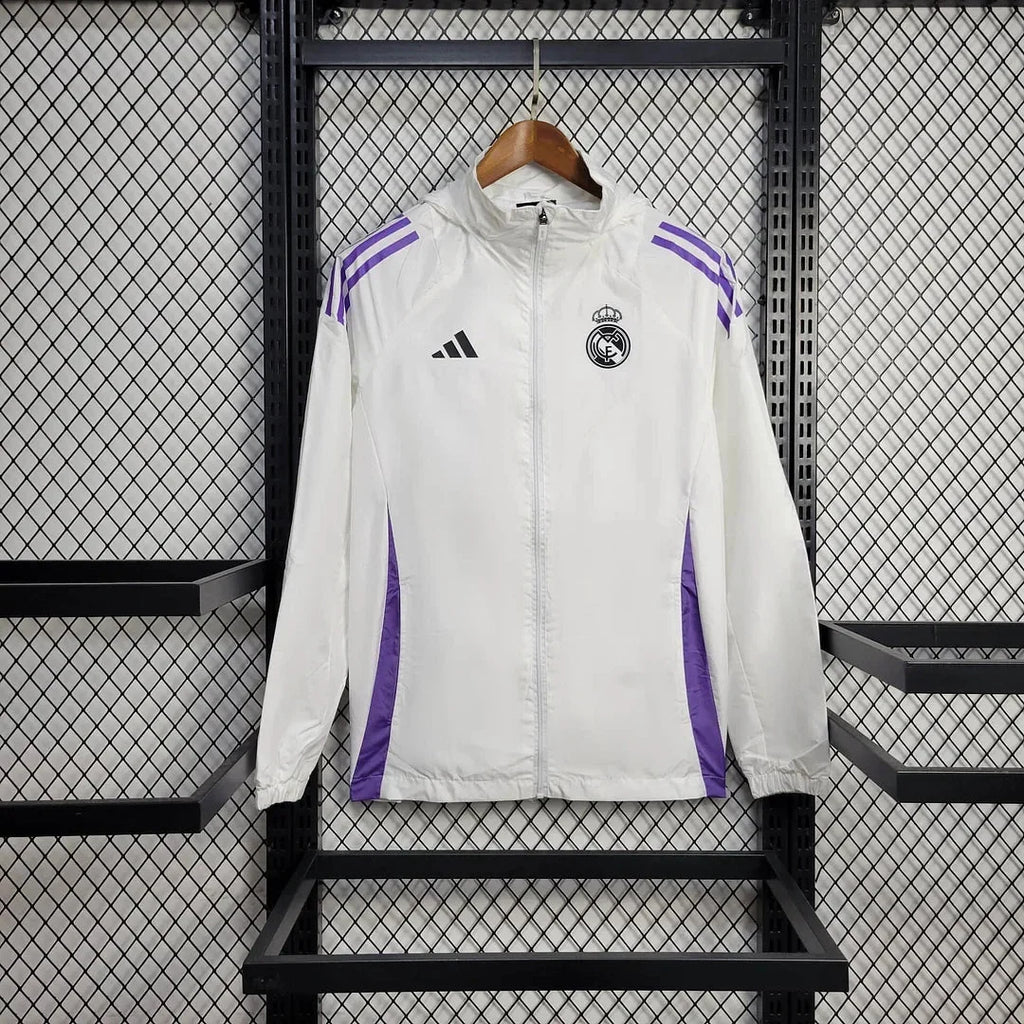 Real Madrid 2025 Jacket White Windbreaker