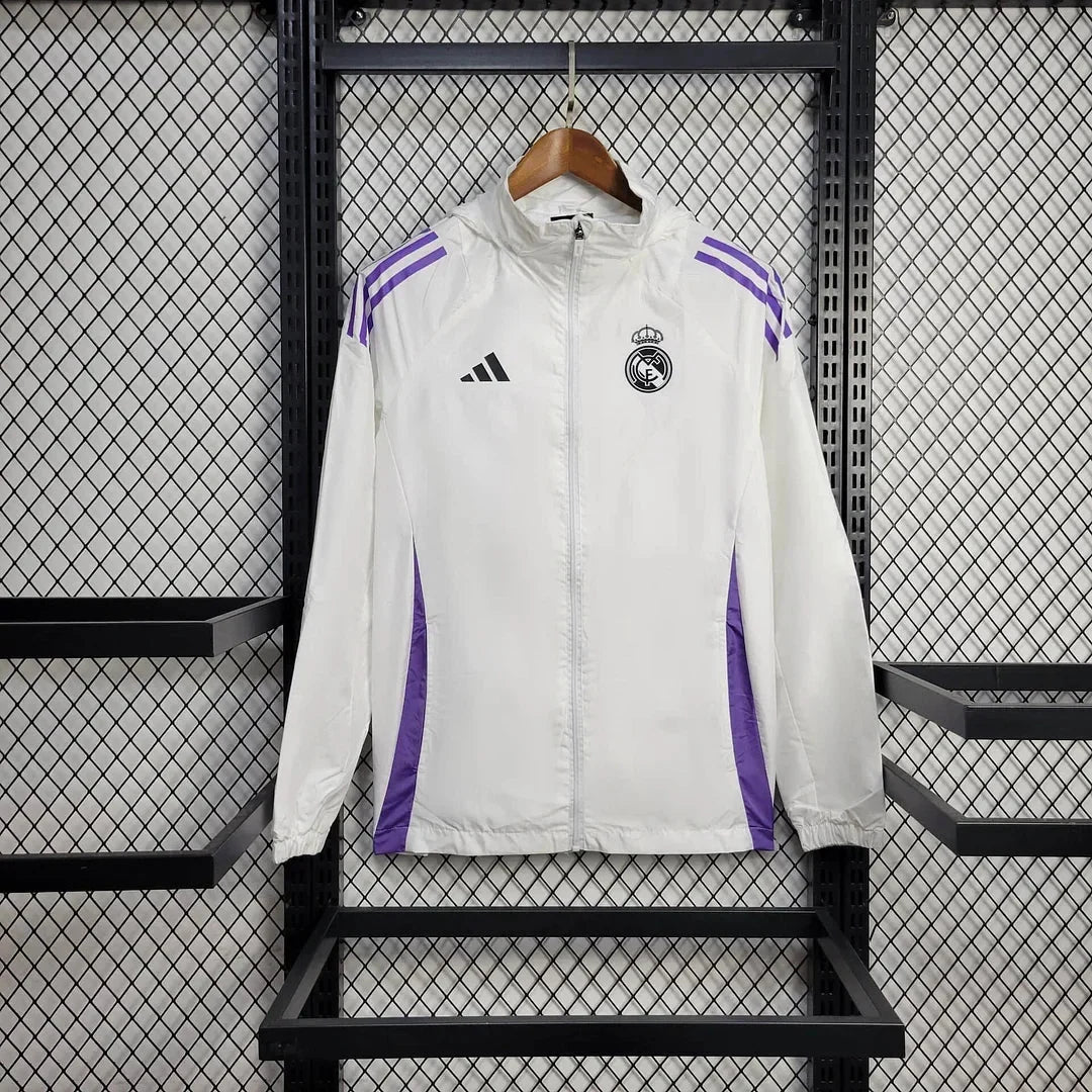 Real Madrid 2025 Jacket White Windbreaker